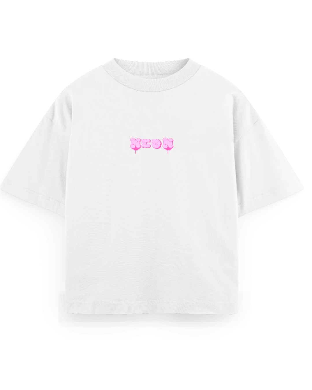 Camiseta Oversize Negra NEON Pink