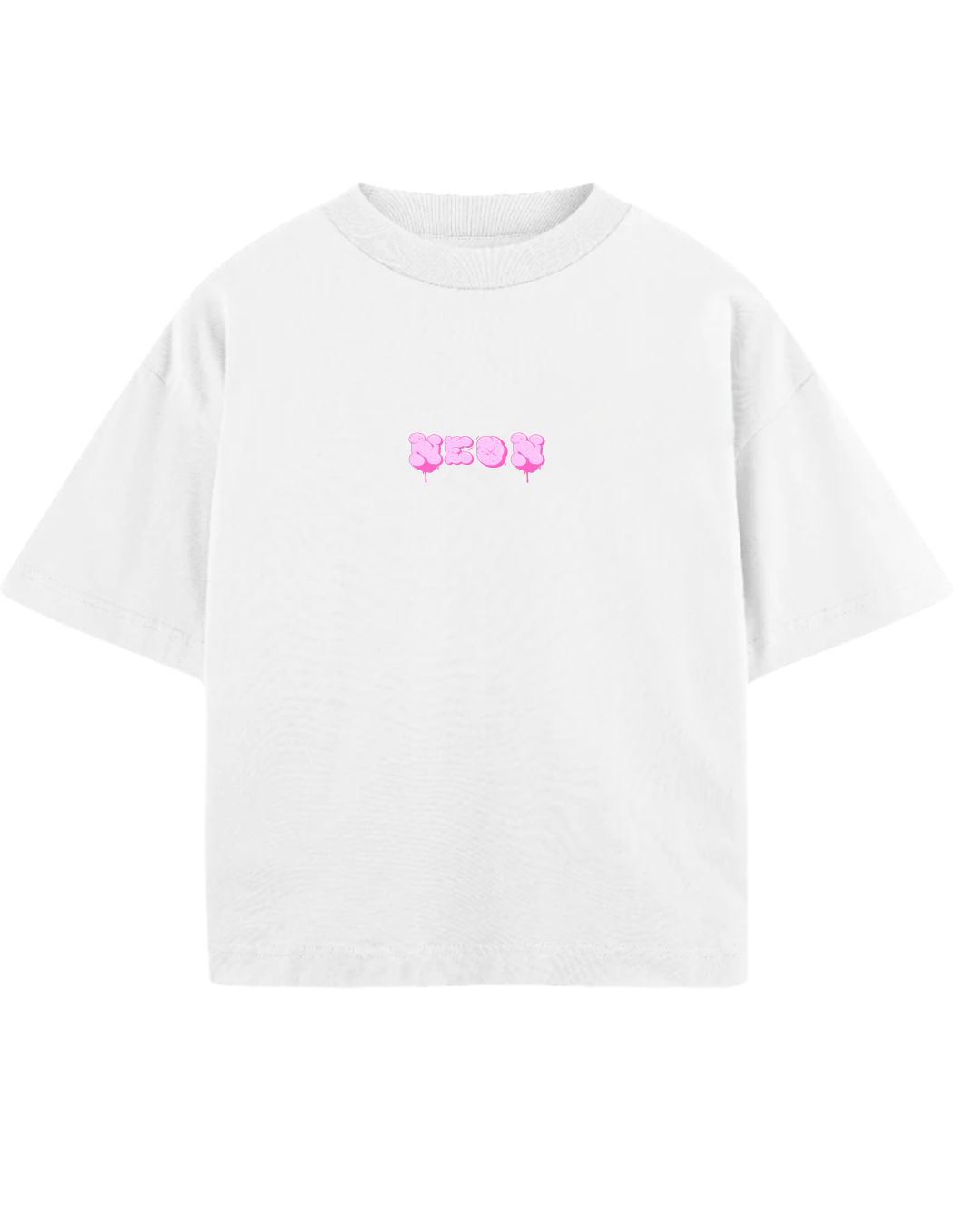 Camiseta Oversize Negra NEON Pink