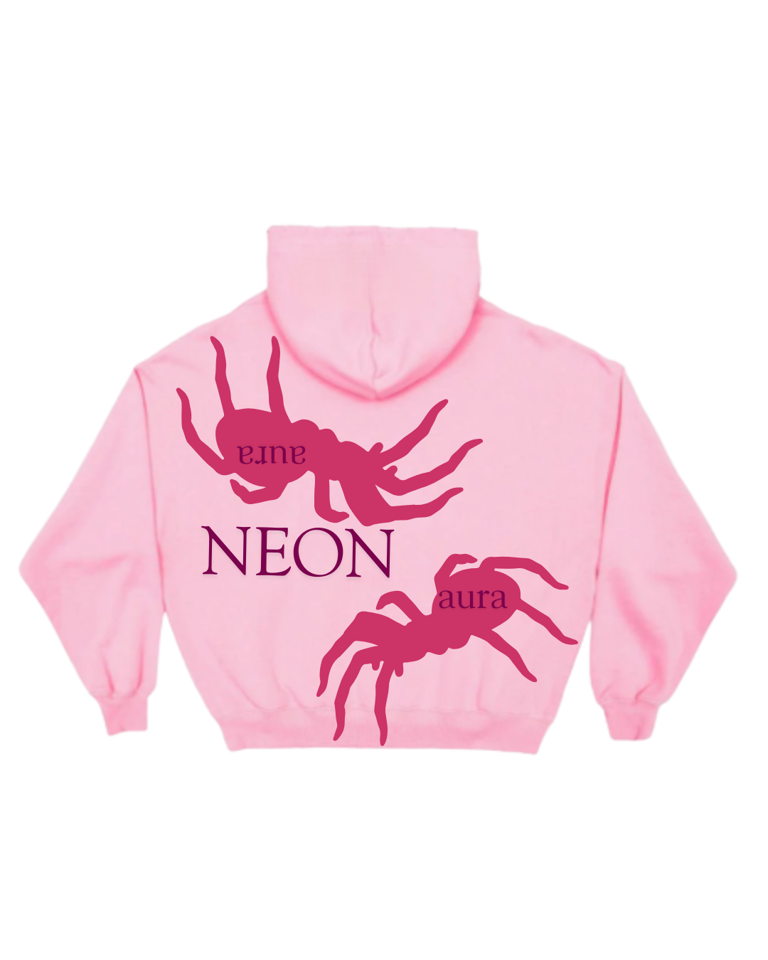 Sudadera con capucha “NEON_AURA” – Rosa Arañas 🕷️💗