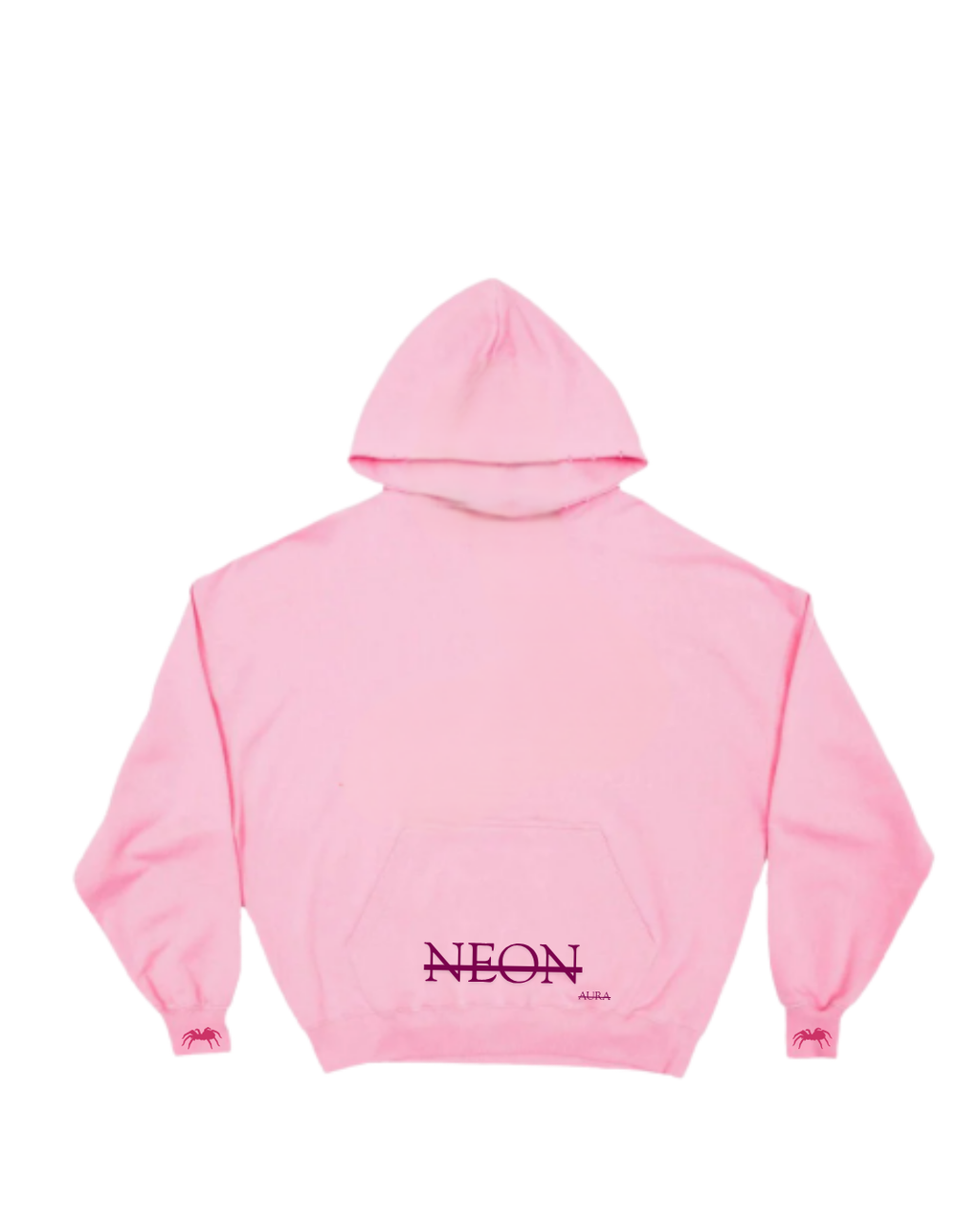 Sudadera con capucha “NEON_AURA” – Rosa Arañas 🕷️💗