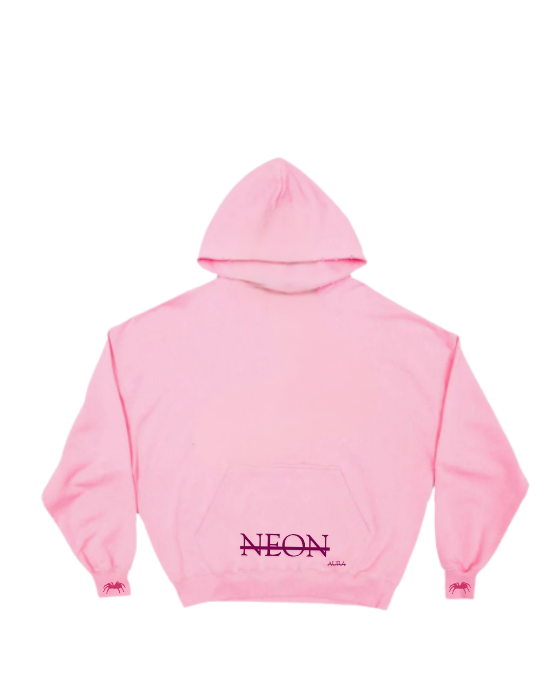 Sudadera con capucha “NEON_AURA” – Rosa Arañas 🕷️💗