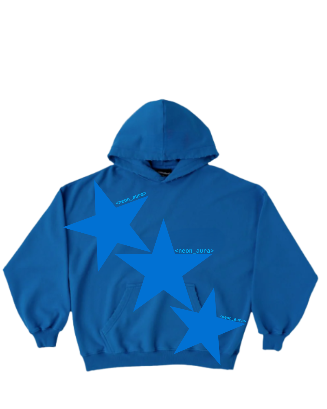 Sudadera con capucha “NEON_AURA” – Rosa  y Azul Estelar 💗💙